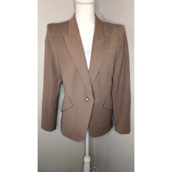 WHBM camel brown professional one button blazer - Picture 1 of 15